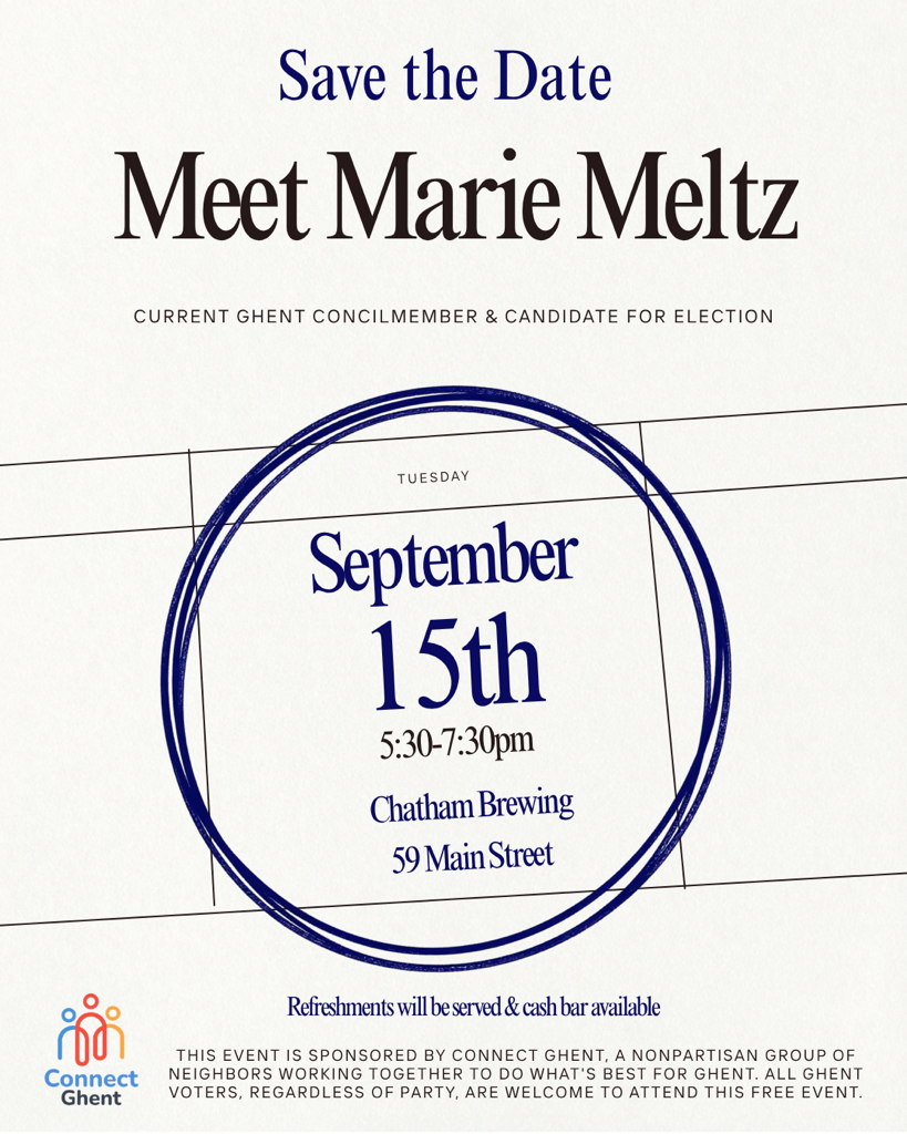 Save the Date for Sept 15 event at Chatham Brewing